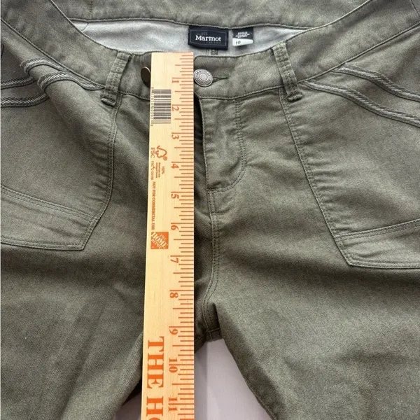 Marmot For Life Womens Olive Green Utility Slim Straight Pants Size‎ 10 - Image 4
