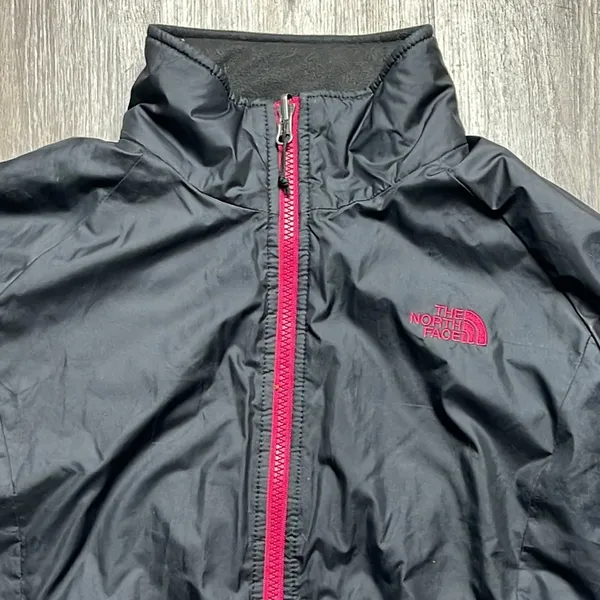 The North Face Black Jacket with Pink Accents - Image 2