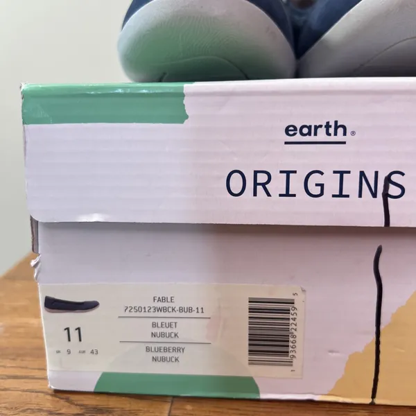 Earth Origins Fable Ballet Flats Women's 11‎ Blueberry Nubuck Comfort Shoes NIB - Image 10