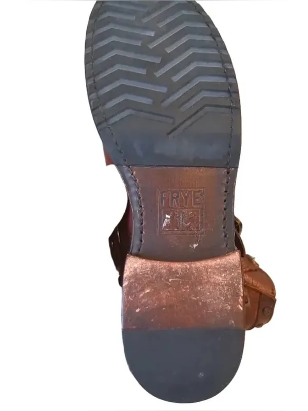 Frye Veronica cognac leather moto boots. Size 8 - Image 4