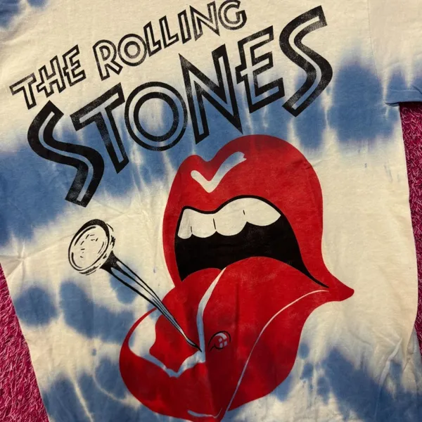 The Rolling Stones Nailed Tongue Hot Lips Rock Tie Dye M - Image 4