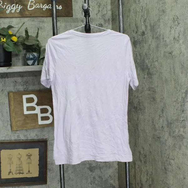 NWT Member's Mark Womens Essential V-Neck T-Shirt Tee DLT4876S L Wisteria Purple - Image 2