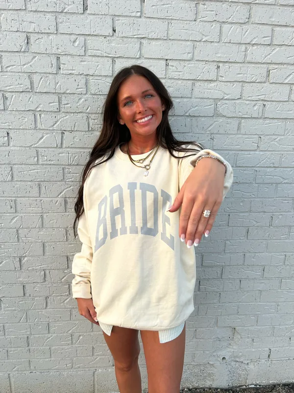 Bride sweatshirt Tan Size undefined - Image 2