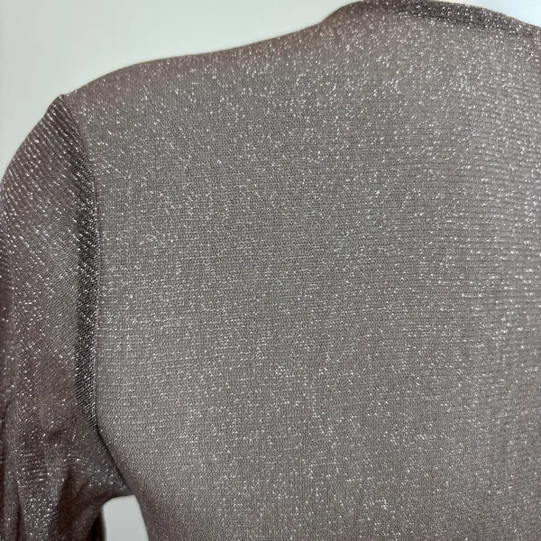 Victoria's Secret Sparkle Metallic Purple Grey Sheer Long Sleeve Tunic Top XS - Image 5