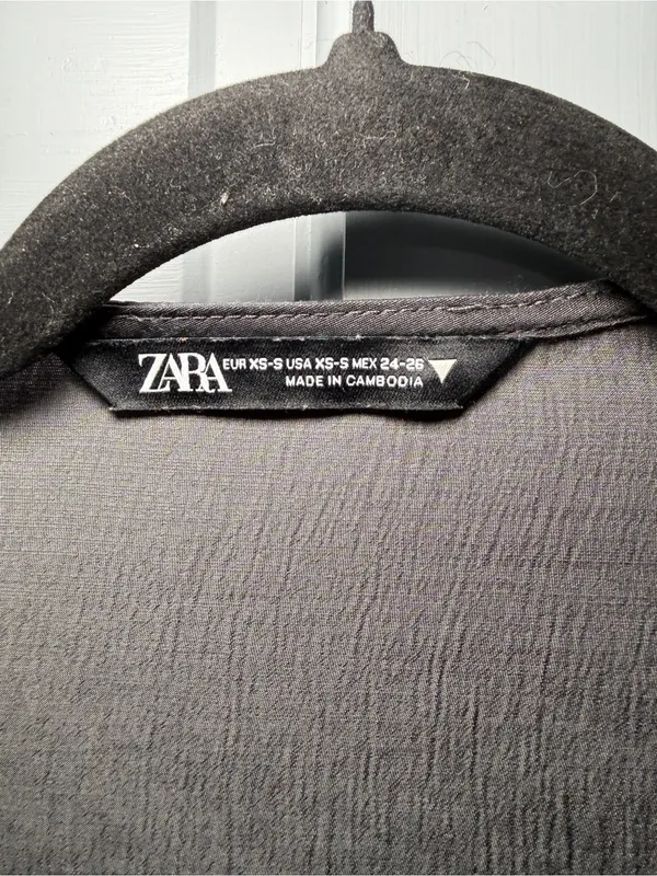 Zara Silver-Gray Tie-Front Kimono Top - Image 2