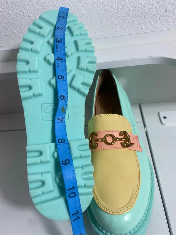 NWOB Circus NY Sam Edelman Deana Loafers Mint Pineapple Yellow Multi Size 7.5 - Image 10