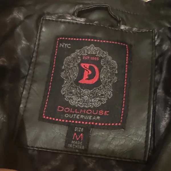 Dollhouse Black Leather Biker Jacket - Image 2