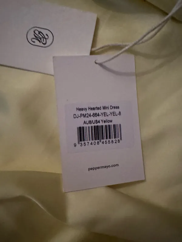 Peppermayo Mini Dress Yellow - Image 3