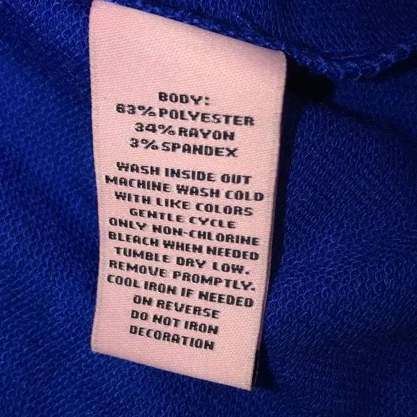 Juicy Couture size XLarge Royal blue cozy spellout sweatshirt - Image 8