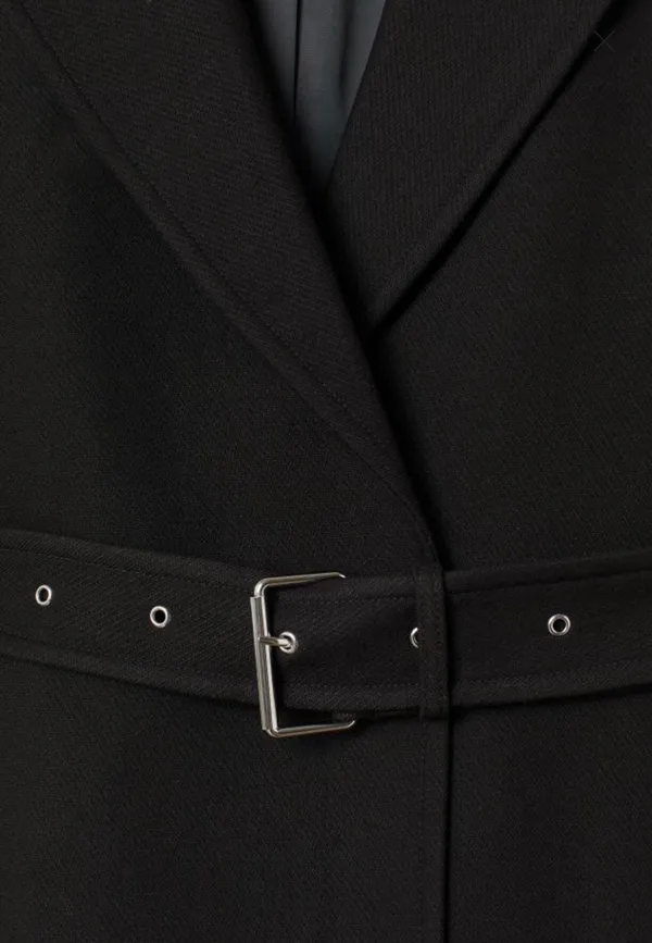 H&M NWT Monteco Italian Wool Blend Trench Coat - Image 4
