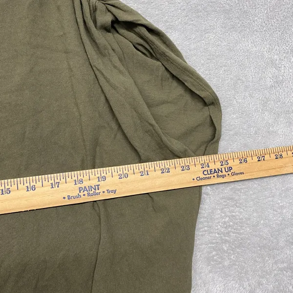 Madewell Relaxed Muscle Tee Women M Green Vintage Jersey Shirred Shoulder NZ393 - Image 5