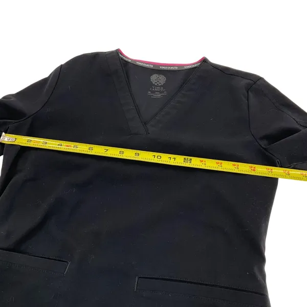 Vince Camuto Womens Black Scrub Jacket & Top Set XS Polyester/Spandex Blend - Image 6