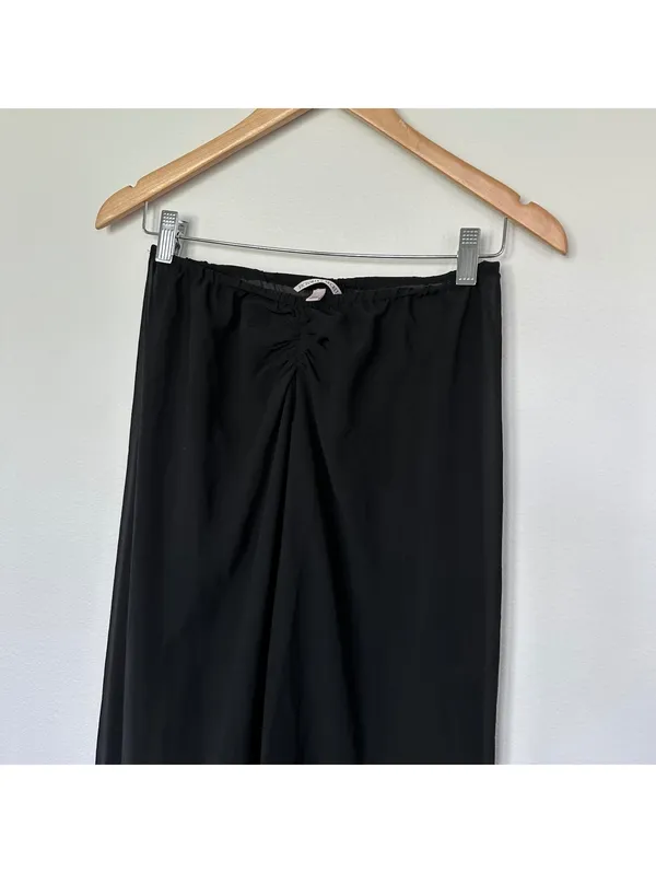 Victoria's Secret Black Strapless Maxi Hi Low Sheer Cover up Dress Size Small - Image 2