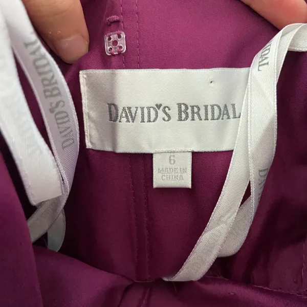 EUC | David’s‎ Bridal women’s strapless midi dress — size 6 - Image 5