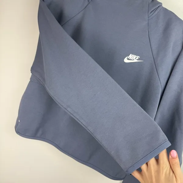 Nike Sportswear Tech Fleece Hoodie Purple Sz Medium Cropped - Image 12