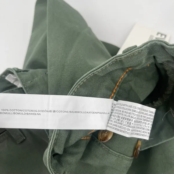 EVIDNT Pants Size 25 Cropped Chino Wide Leg High Waist NWT Green 100% Cotton - Image 14