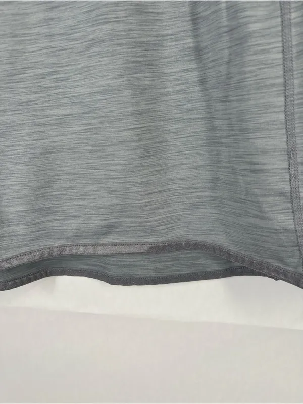 Old Navy Active Go-Dry Gray Hooded Athletic Pullover Top Size M - Image 6