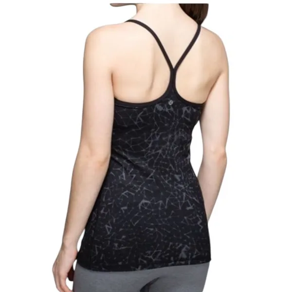 Lululemon Power Y Tank Luon Star Crushed Coal Black Black size 6 - Image 2
