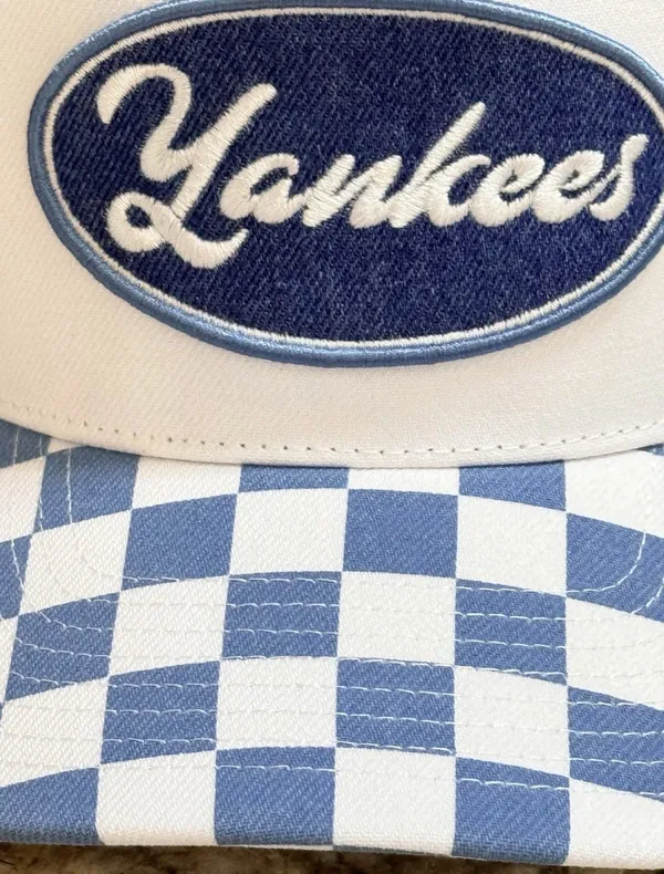 New Mitchell & Ness MLB NY Yankees checkered & denim classic snapback hat - Image 4