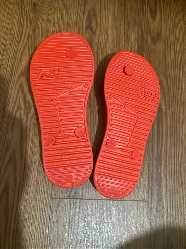 New Balance Orange Women's Flip Flop Sandals - Image 5
