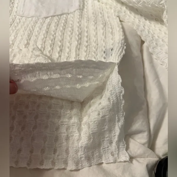POL Ivory Her Kind Eyelets Crochet Eyelet Top - NWOT - Size L - Image 8