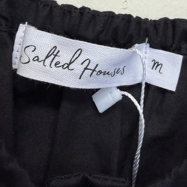 NWT SALTED HOUSES Boutique Black Sleeveless Bow Tie Top Medium - Image 6