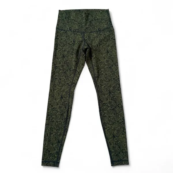Lululemon Wunder Under Hi-Rise Pencil Lace Brave Olive Black pants leggings 31” - Image 3