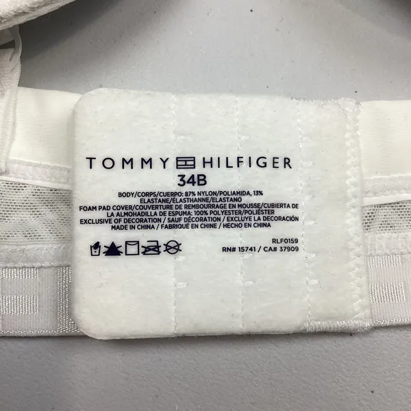 Tommy Hilfiger White Lace & Microfiber Bra 34B NEW! Retail $40 - Image 4