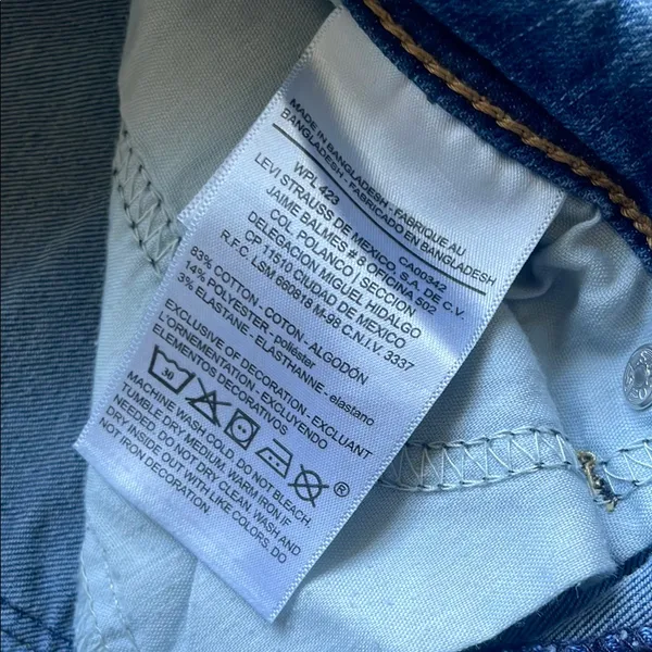 Denizen from Levi's Distressed Blue Low Rise Jeans - Image 14