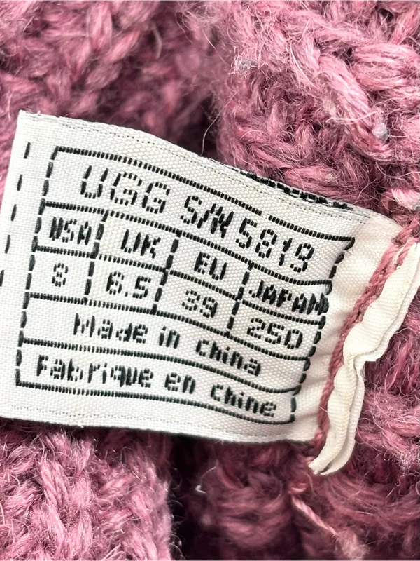 UGG Tall Cardy Knit Button Boots in Mauve Pink size 8 - Image 12