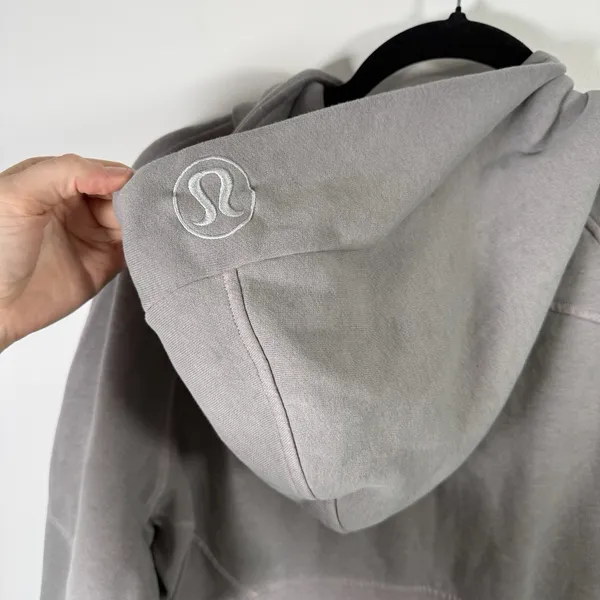 Lululemon Scuba Oversized Full Zip Hoodie Grey Yoga Gym Travel‎ Womens M/L - Image 7