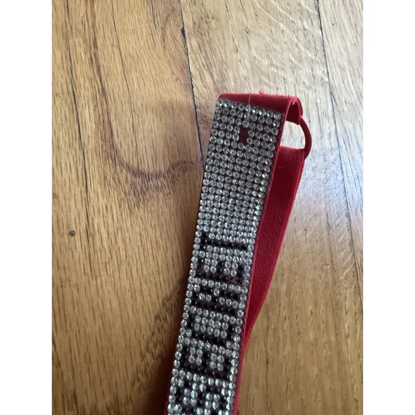 Victorias Secrets Very Sexy Embellished Strap Push-Up Bra 34D Red‎ Diamonds - Image 3
