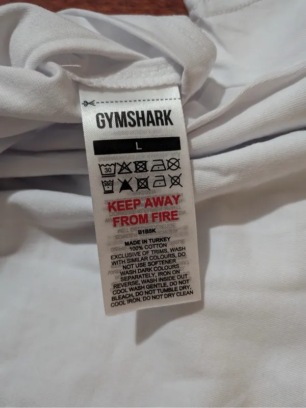 Gymshark Pink Rhinestone Logo Cropped Tee Size L - Image 7