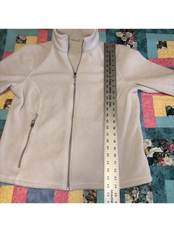 L.L.Bean Women's Polartec Large Fleece Jacket Cozy Regular Outdoor Grey Full Zip - Image 8