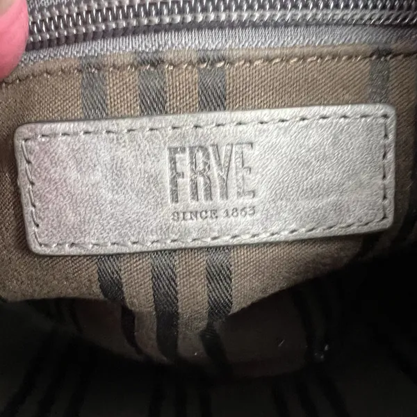 Frye Melissa Leather Crossbody Bag‎ Adjustable Strap Zip Antique Metal Hardware - Image 9