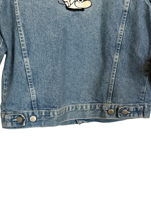 Vintage Disney Channel Mickey Mouse Logo Denim Jean Jacket USA Made Size Medium - Image 7