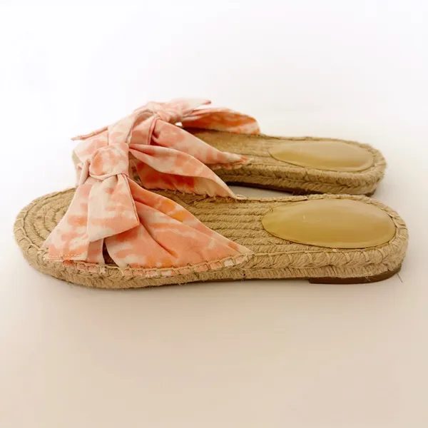 Nine West | Espadrille Flat Sandal w Pink Tie-Dye Bow size 8M - Image 6