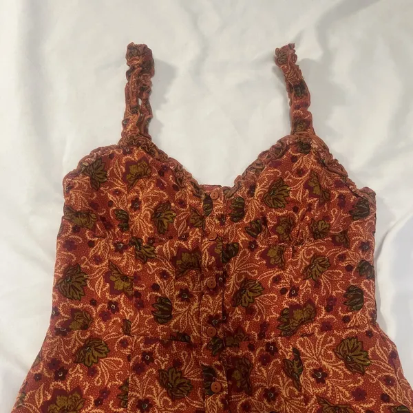 Size Medium UO Emma Louise Rust Floral Playsuit - Image 6