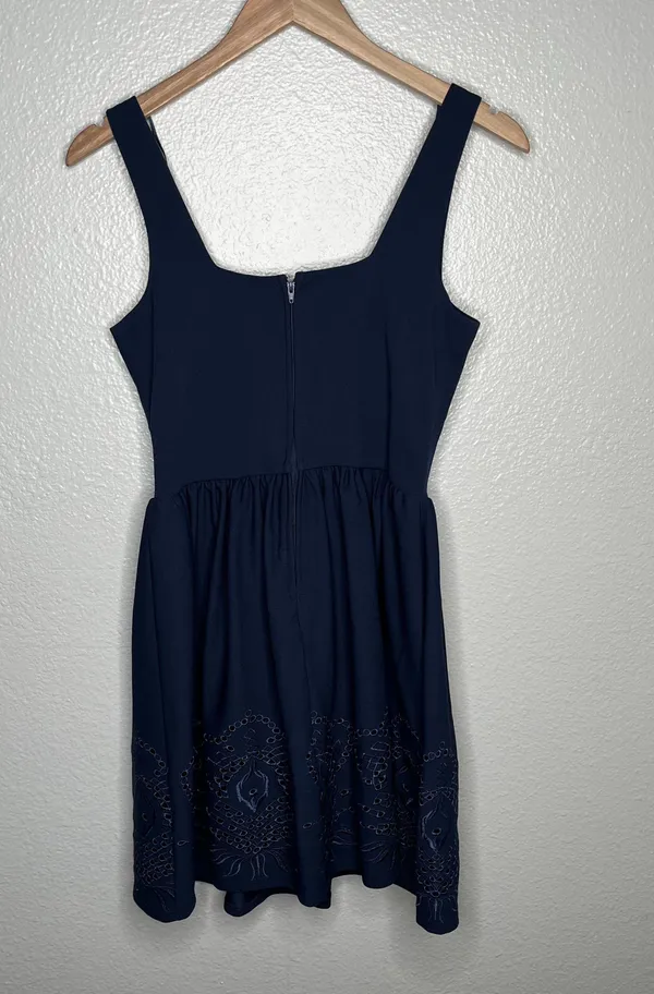Francesca’s Miami blue eyelet trim dress size small - Image 7
