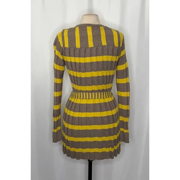 Anthropologie MAPLE Silk Switching Lanes Belted Cardigan Sweater‎ Pleated Large - Image 7