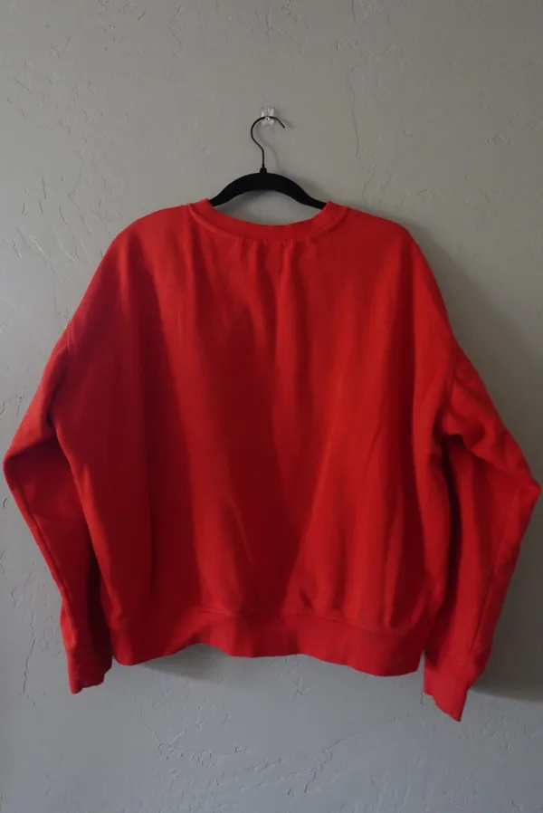 Red Embroidered University of Wisconsin Crewneck - Image 3