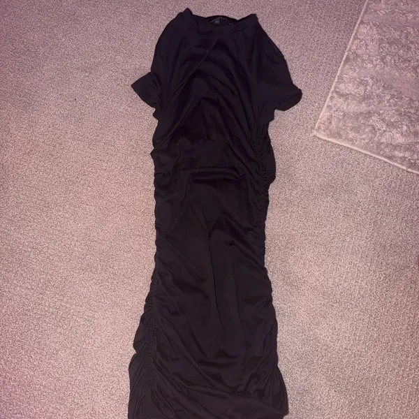 Theory Black Mini Dress - Image 3