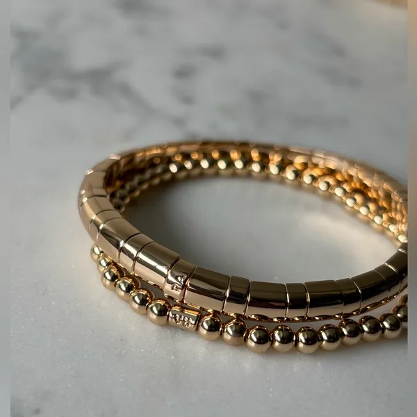 NWOT Roxanne assoulin Elegant Gold Bracelet Set - Image 2