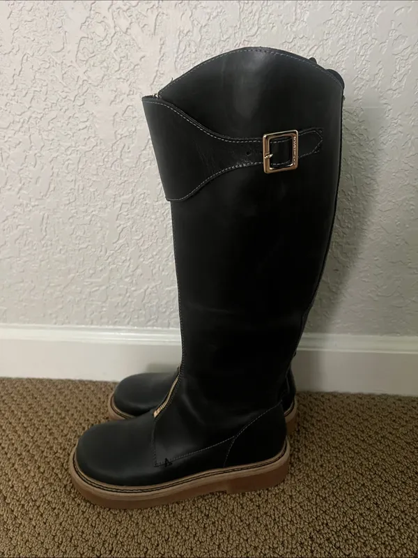 Kelsi Dagger For Anthropologie Cape Equestrian Black Riding Boots - Image 7