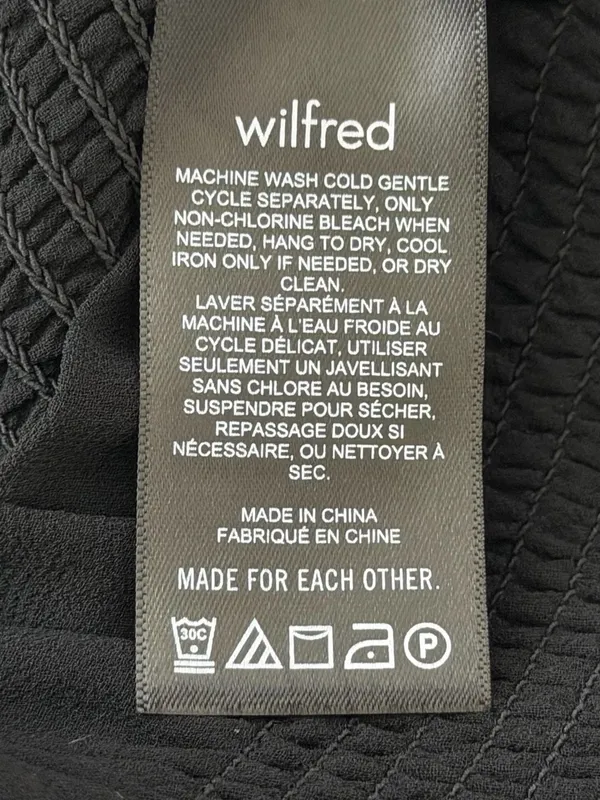 Wilfred Aritzia Black Tempest Smocked Blouse with Sheer Long Sleeves - Image 7