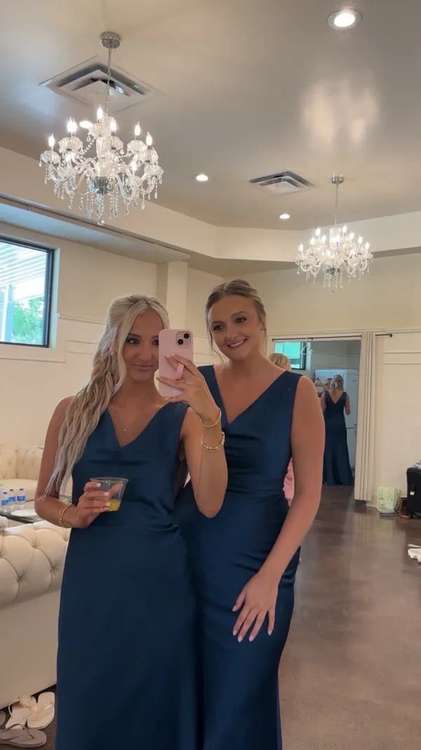 Navy blue bridesmaid dress Size 2 - Image 2