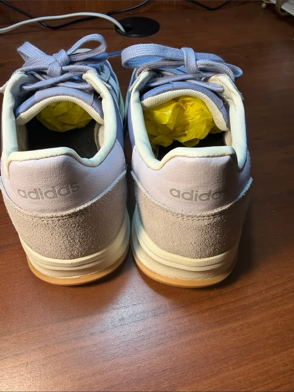 adidas Women's Lavender and White Retro Trainer - Image 5