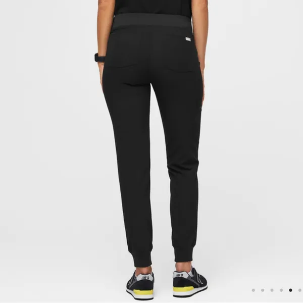 FIGS Zamora Jogger Scrub Pants Black Adjustable Drawstring‎ Scrubs Size Small - Image 2