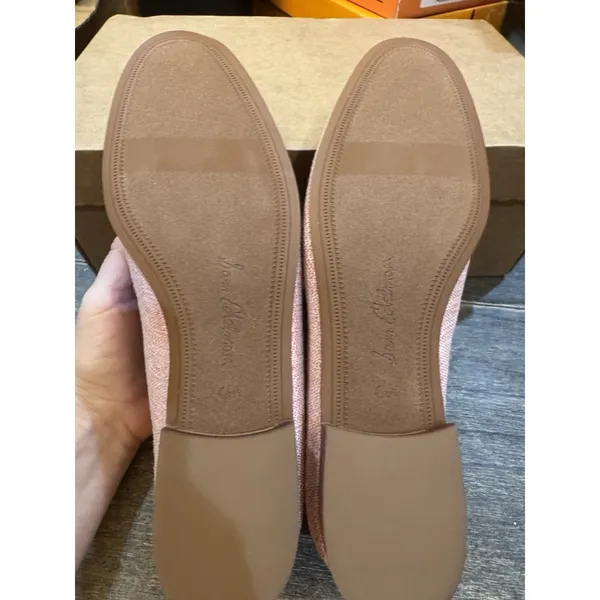 Sam Edelman Women‎ Loraine Loafers Shoes Pink Metallic Linen Size 6.5 Equestrian - Image 10