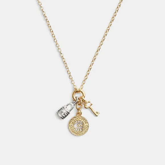 NWT Coach‎ Coin Multi Charm Pendant Necklace - Image 6